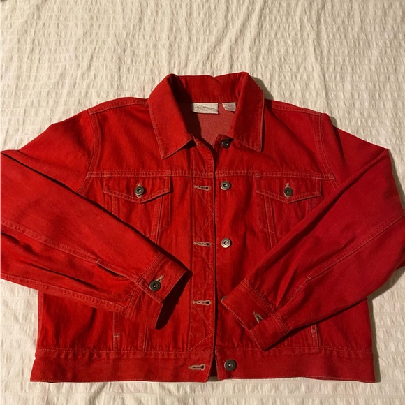 Red denim jacket - Picture 2 of 2